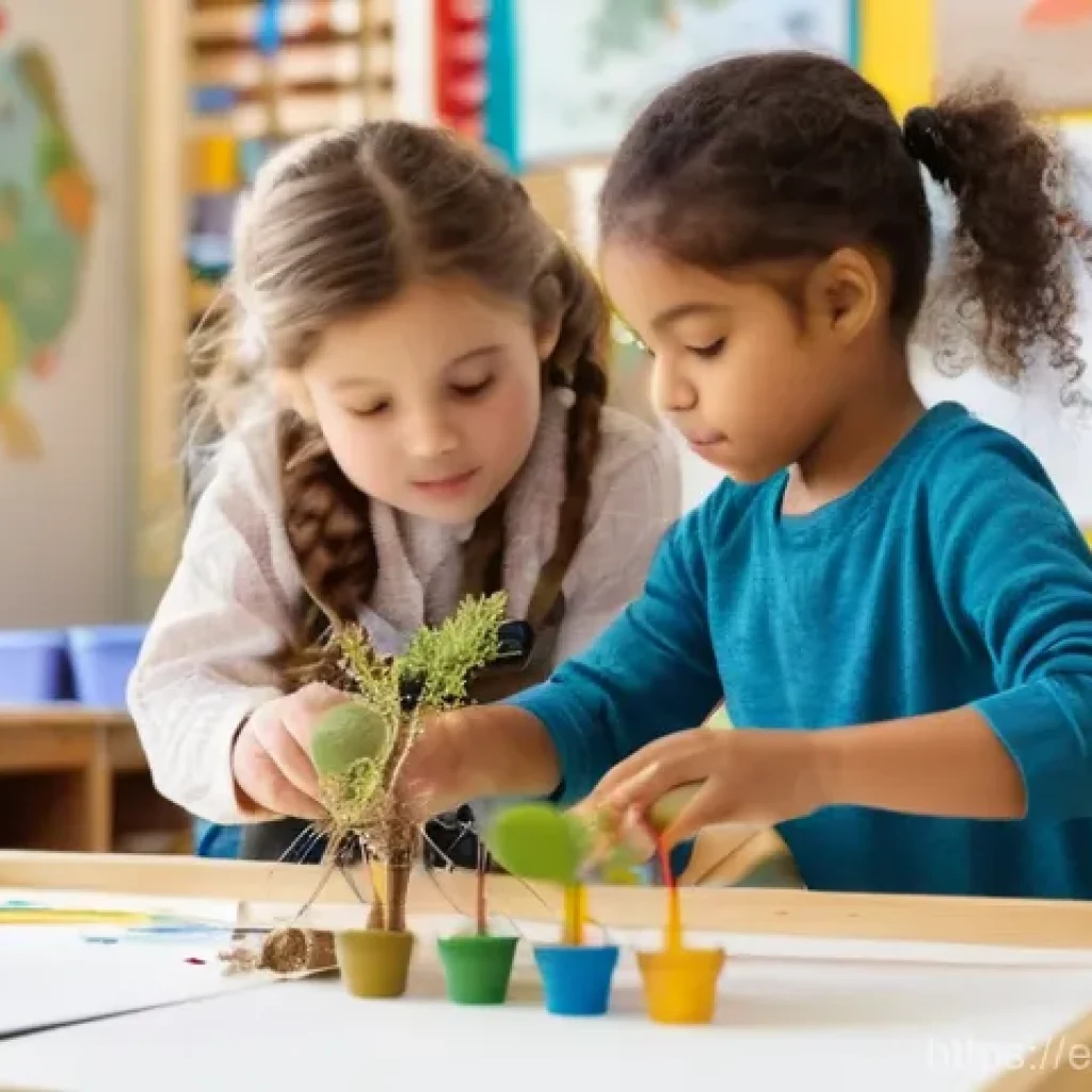 유아교육지도사 경력직 채용 팁 - **Prompt:** A diverse group of preschoolers (aged 3-5) are engrossed in an art and exploration area ...