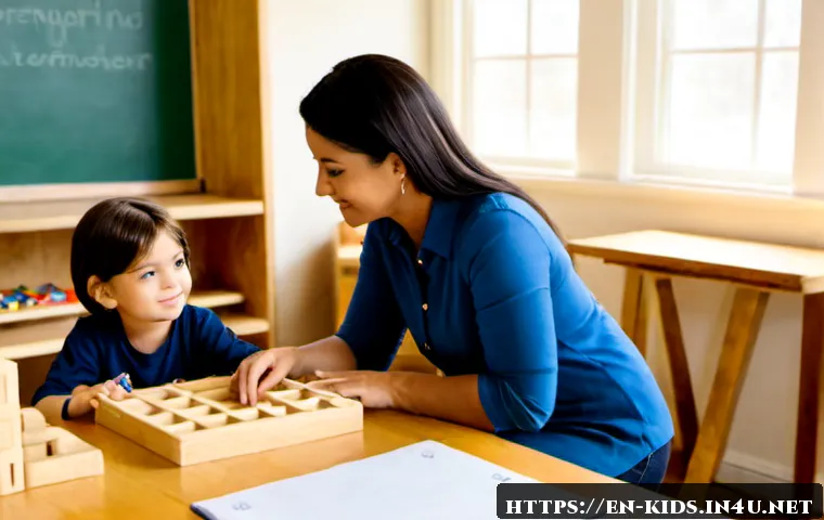 유아교육지도사와 연계된 다른 직업군 - Photorealistic early childhood education career collaboration scene, a caring preschool teacher and ...